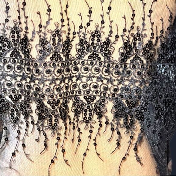 One7six black sheer bolero jacket with black sequins!! - Picture 6 of 9